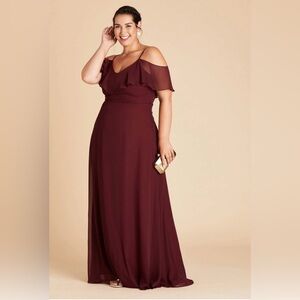 BIRDIE GREY Jane Chiffon Cabernet Maxi Gown Dress Size
2XL NWT